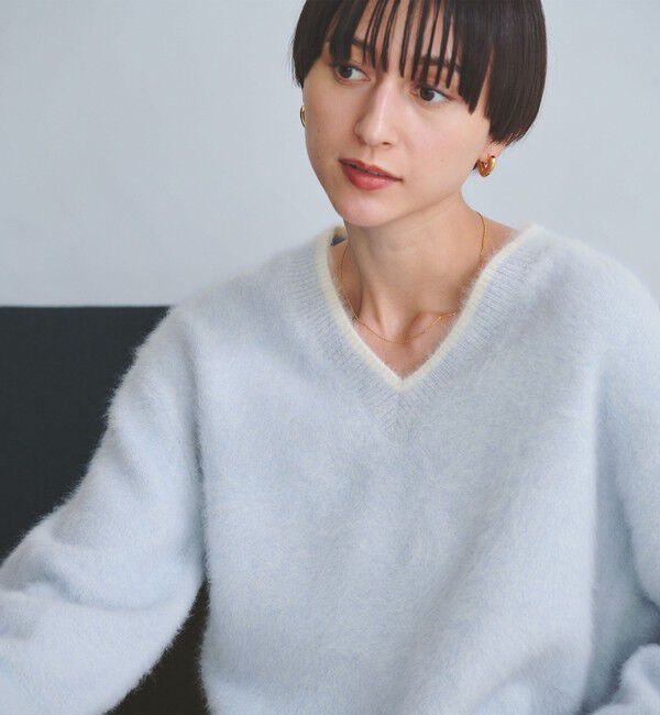 UNITED ARROWS「フォックスカシミヤ Vネック ニット」|ニット・セーター|