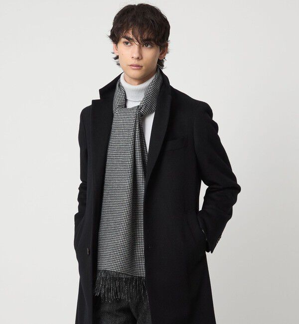 UNITED ARROWS「カシミヤ リバーシブル ハウンドトゥース マフラー」|マフラー|