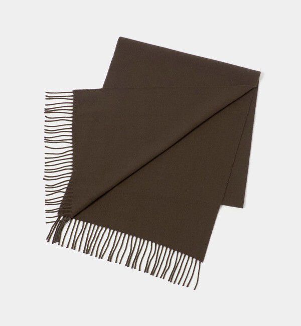 UNITED ARROWS「【別注】＜Johnstons of Elgin＞2PLY ソリッド カシミヤマフラー」|マフラー|DK.BROWN