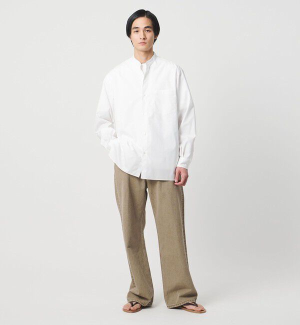 UNITED ARROWS「カリビアーナミルズ ポプリン バンドカラーシャツ」|シャツ・ブラウス|