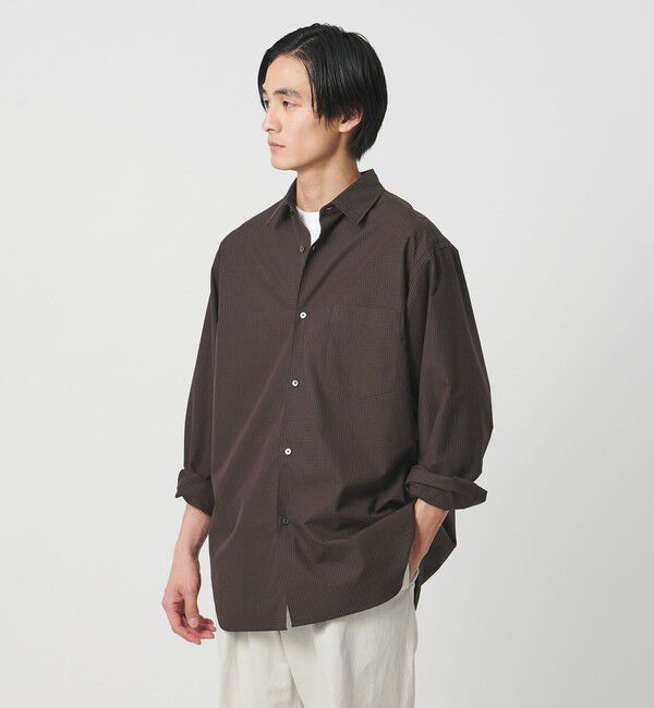 UNITED ARROWS「カリビアーナミルズ ポプリン レギュラーカラーシャツ」|シャツ・ブラウス|NAVY