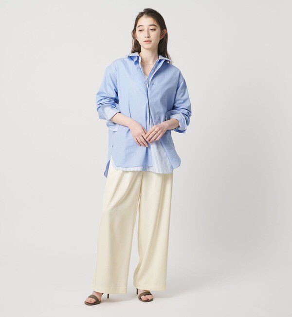 UNITED ARROWS「クリーン サテン ワイドパンツ ‐ウォッシャブル‐」|チノ|