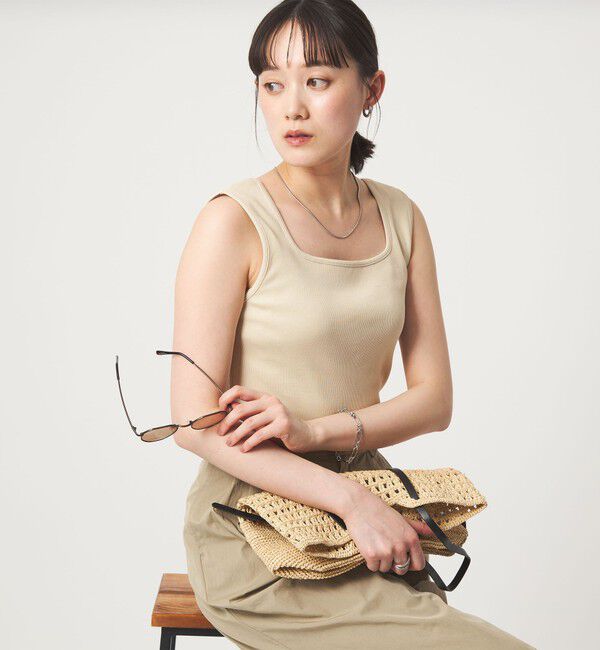 UNITED ARROWS green label relaxing「デコルテ フライス タンクトップ 抗菌」|タンクトップ|