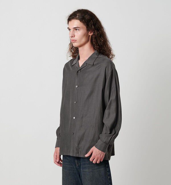 MONKEY TIME「キュプラ コットン オープンカラー シャツ」|シャツ・ブラウス|