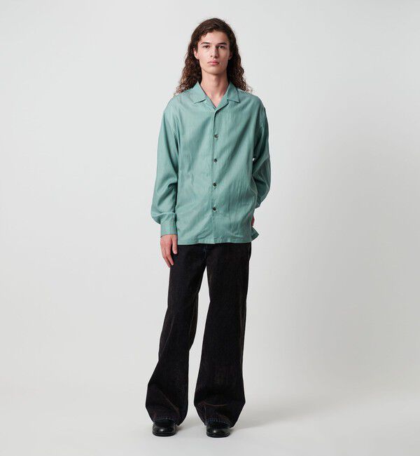 MONKEY TIME「キュプラ コットン オープンカラー シャツ」|シャツ・ブラウス|