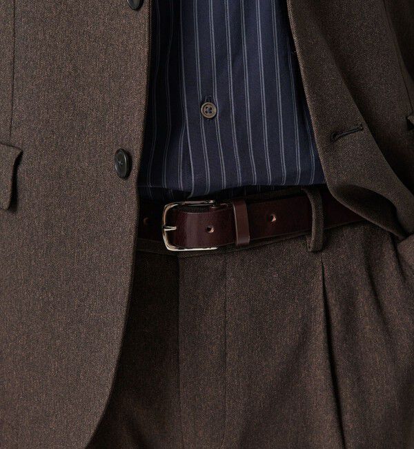 BEAUTY&YOUTH UNITED ARROWS「グロッシー レザー ベルト 28mm」|ベルト|DK.BROWN