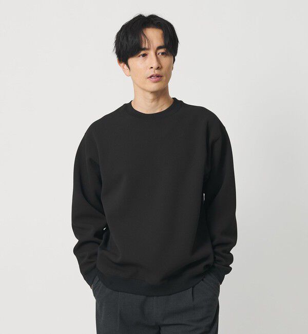 BEAUTY&YOUTH UNITED ARROWS「クレープ フリース クルーネック スウェット」|Tシャツ・カットソー|BLACK