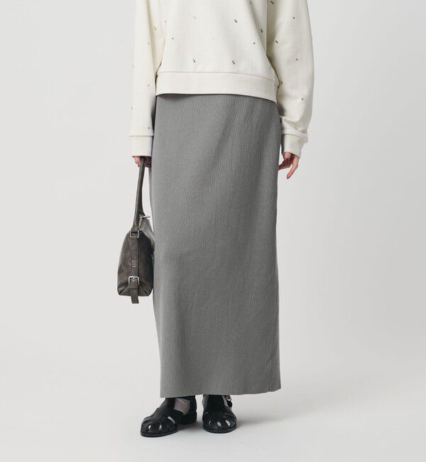 BEAUTY&YOUTH UNITED ARROWS「【WEB限定 Wardrobe DAILY MINIMAL】ポリエステルコットン リブニットタイトスカート ウォッシャブル」|タイト|