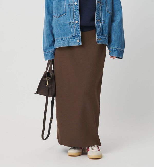 BEAUTY&YOUTH UNITED ARROWS「【WEB限定 Wardrobe DAILY MINIMAL】ポリエステルコットン リブニットタイトスカート ウォッシャブル」|タイト|