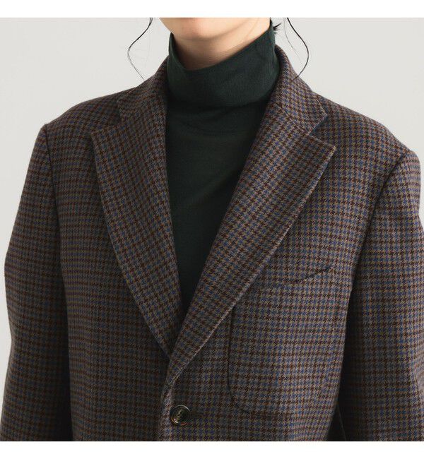 Demi-Luxe BEAMS 「AK+1 / ウール チェック 2ボタン ジャケット」|ダッフルコート|