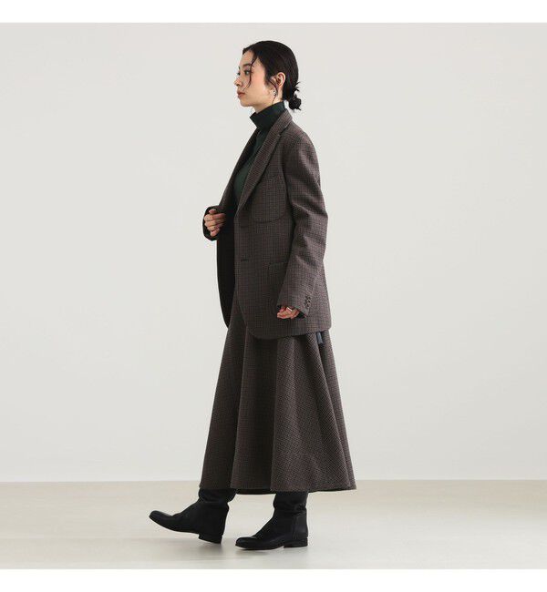 Demi-Luxe BEAMS 「AK+1 / ウール チェック 2ボタン ジャケット」|ダッフルコート|