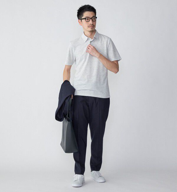 SHIPS「【WEB限定】SHIPS: 吸水速乾・UVケア Drymix（R）ワンポイントロゴ レギュラーカラー ポロシャツ」|ポロシャツ|