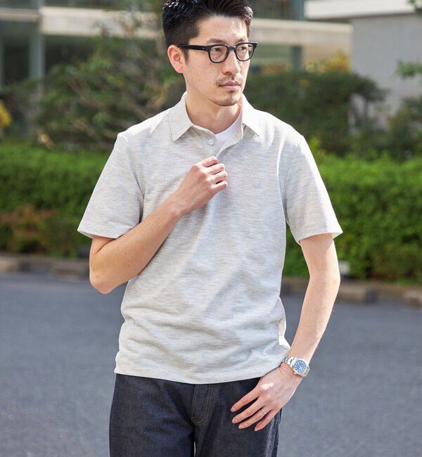 SHIPS「【WEB限定】SHIPS: 吸水速乾・UVケア Drymix（R）ワンポイントロゴ レギュラーカラー ポロシャツ」|ポロシャツ|