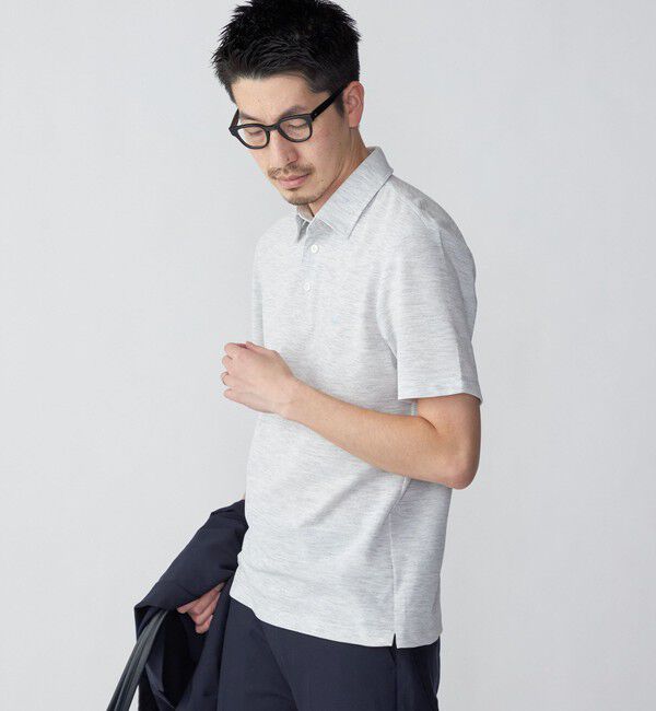 SHIPS「【WEB限定】SHIPS: 吸水速乾・UVケア Drymix（R）ワンポイントロゴ レギュラーカラー ポロシャツ」|ポロシャツ|