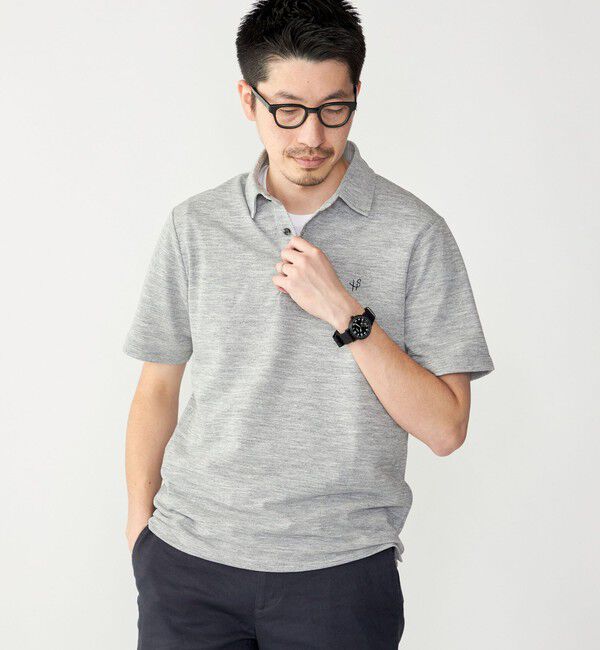 SHIPS「【WEB限定】SHIPS: 吸水速乾・UVケア Drymix（R）ワンポイントロゴ レギュラーカラー ポロシャツ」|ポロシャツ|