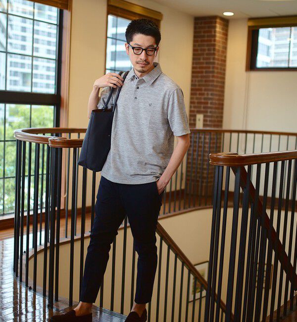 SHIPS「【WEB限定】SHIPS: 吸水速乾・UVケア Drymix（R）ワンポイントロゴ レギュラーカラー ポロシャツ」|ポロシャツ|