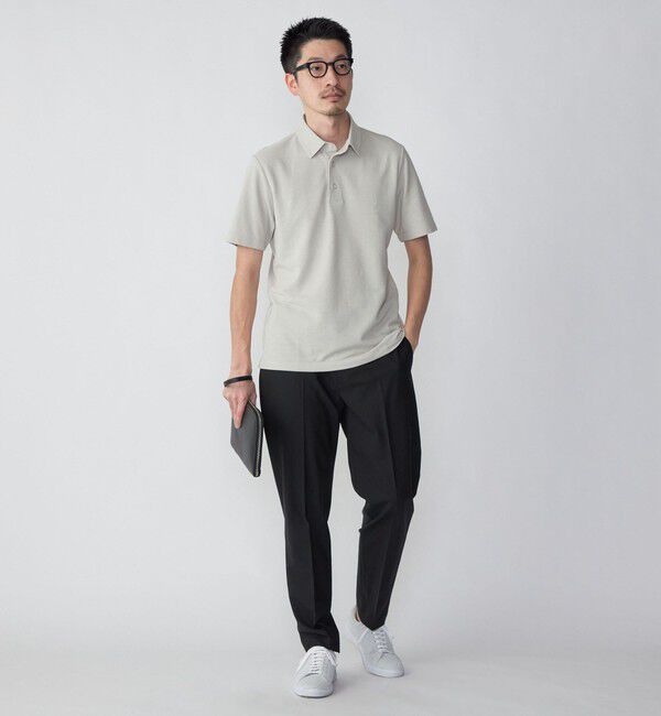 SHIPS「【WEB限定】SHIPS: 吸水速乾・UVケア Drymix（R）ワンポイントロゴ レギュラーカラー ポロシャツ」|ポロシャツ|