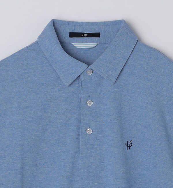 SHIPS「【WEB限定】SHIPS: 吸水速乾・UVケア Drymix（R）ワンポイントロゴ レギュラーカラー ポロシャツ」|ポロシャツ|