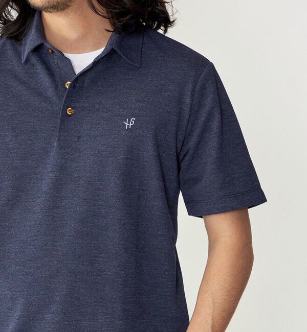 SHIPS「【WEB限定】SHIPS: 吸水速乾・UVケア Drymix（R）ワンポイントロゴ レギュラーカラー ポロシャツ」|ポロシャツ|