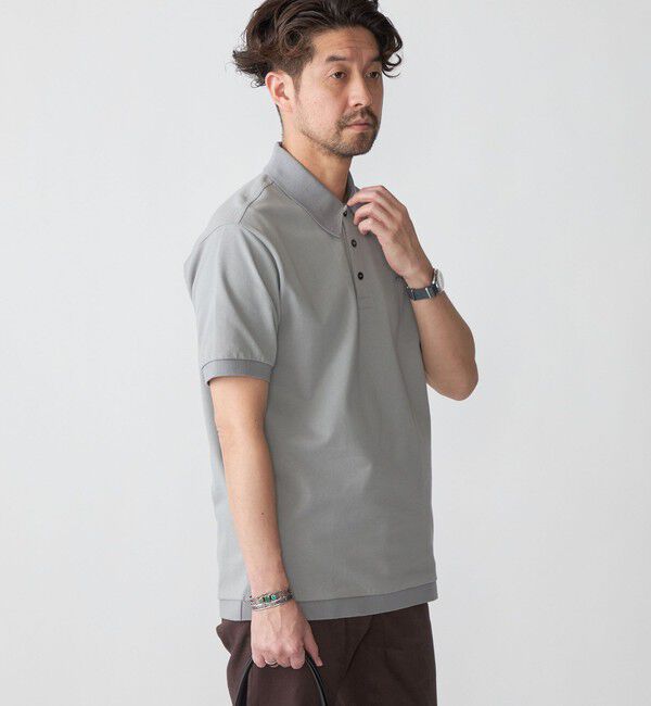 SHIPS「【SHIPS別注】LACOSTE: クラシック ニットリブ ポロシャツ」|ポロシャツ|