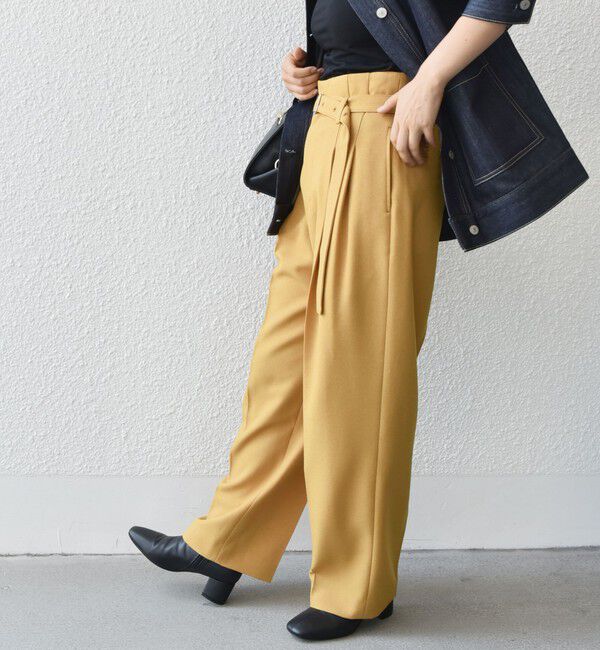 SHIPS any「SHIPS any:〈洗濯機可能〉ハイウエスト センタープレス ロング パンツ」|その他|