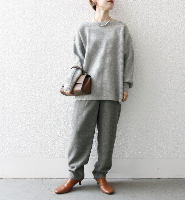 SHIPS any「SHIPS any: AQUA カシミヤ ミックス ボートネック ニット プルオーバー」|ニット・セーター|