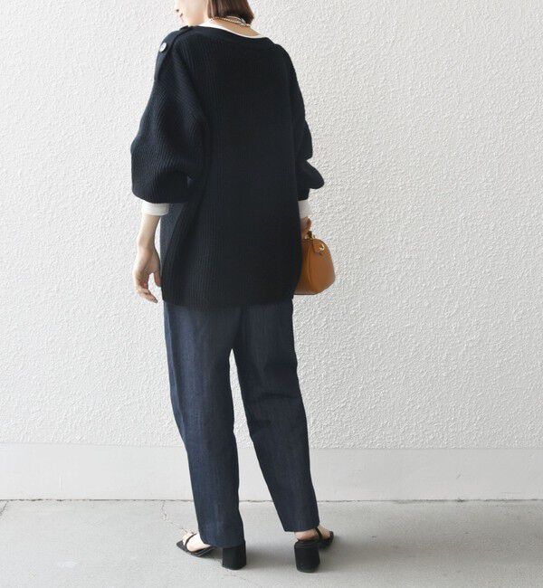 SHIPS any「SHIPS any: AQUA カシミヤ ミックス ボートネック ニット プルオーバー」|ニット・セーター|