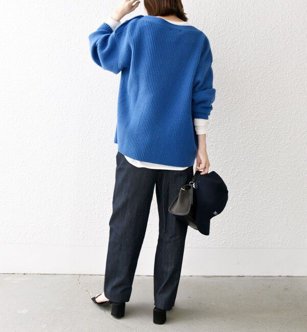 SHIPS any「SHIPS any: AQUA カシミヤ ミックス ボートネック ニット プルオーバー」|ニット・セーター|