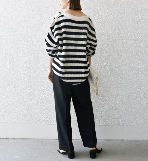 SHIPS any「SHIPS any: AQUA カシミヤ ミックス ボートネック ニット プルオーバー」|ニット・セーター|