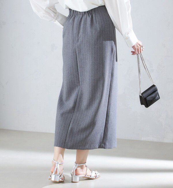 SHIPS for women「〈手洗い可能〉ベルト付 ストライプ タイト スカート 24SS ◇」|タイト|