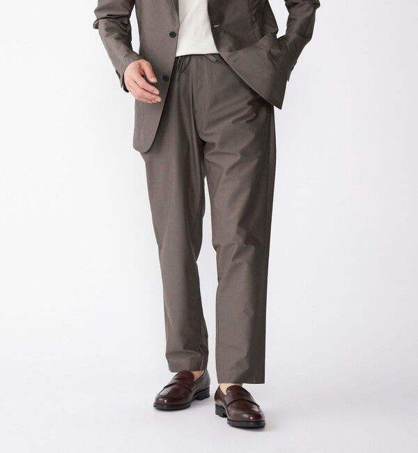 SHIPS「SHIPS:〈手洗い可能/セットアップ対応〉スーパーライト イージーパンツ」|スラックス|キャメル