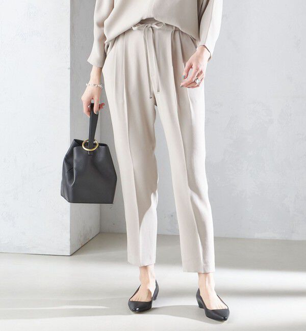 SHIPS for women「〈接触冷感 / 手洗い可能〉アセテート混 バックサテン テーパード パンツ」|その他|