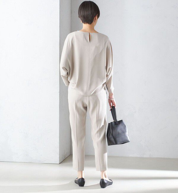 SHIPS for women「〈接触冷感 / 手洗い可能〉アセテート混 バックサテン テーパード パンツ」|その他|