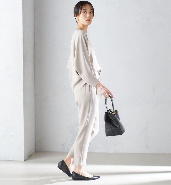 SHIPS for women「〈接触冷感 / 手洗い可能〉アセテート混 バックサテン テーパード パンツ」|その他|