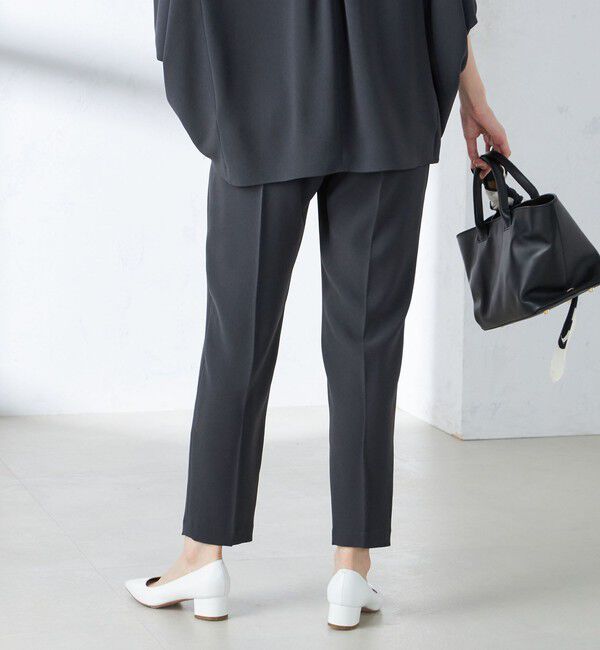 SHIPS for women「〈接触冷感 / 手洗い可能〉アセテート混 バックサテン テーパード パンツ」|その他|