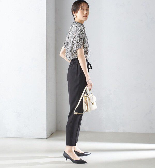 SHIPS for women「〈接触冷感 / 手洗い可能〉アセテート混 バックサテン テーパード パンツ」|その他|