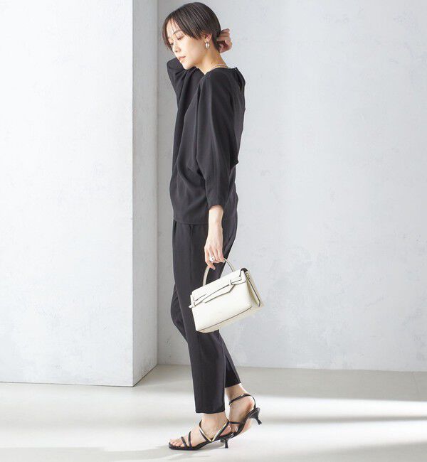 SHIPS for women「〈接触冷感 / 手洗い可能〉アセテート混 バックサテン テーパード パンツ」|その他|