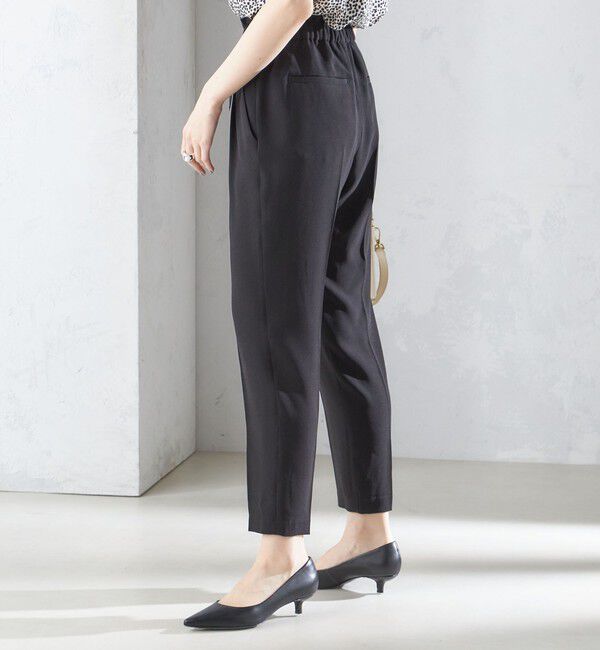 SHIPS for women「〈接触冷感 / 手洗い可能〉アセテート混 バックサテン テーパード パンツ」|その他|