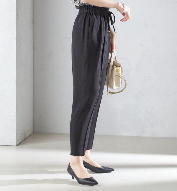 SHIPS for women「〈接触冷感 / 手洗い可能〉アセテート混 バックサテン テーパード パンツ」|その他|