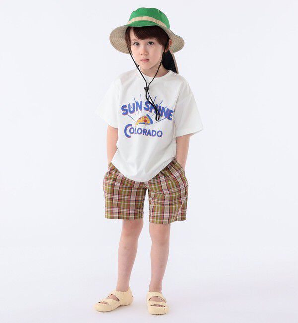 SHIPS KIDS「SHIPS KIDS:100～130cm /〈接触冷感/吸水速乾〉ピザ モチーフ 半袖 TEE」|Tシャツ・カットソー|