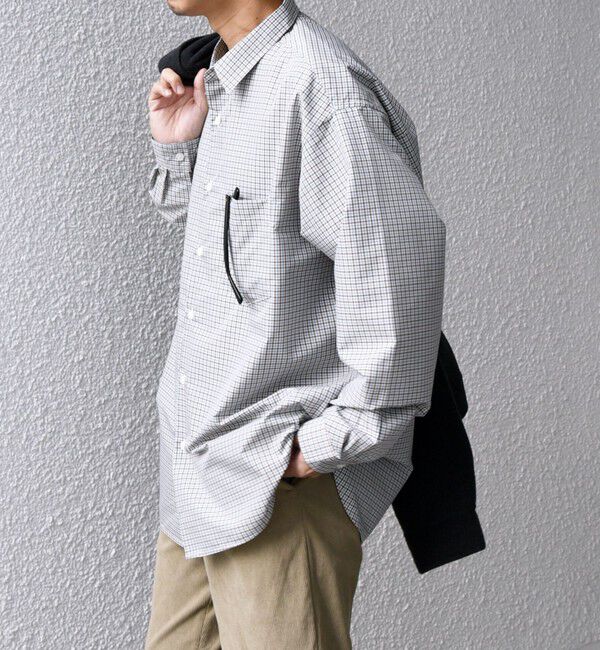 SHIPS any「SHIPS any: オーバーサイズ レギュラー チェック シャツ◇」|シャツ・ブラウス|ブルー