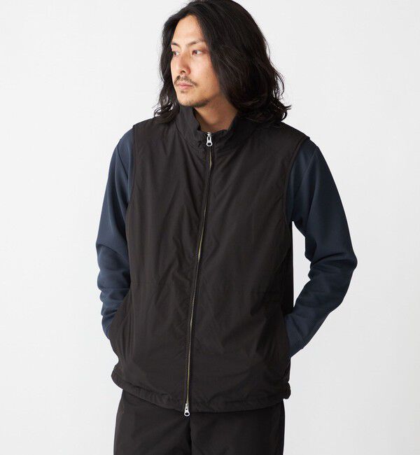 SHIPS「SHIPS:〈手洗い可能〉Octa(R)CPCP(R) スタンドカラー ジップ ベスト」|ダウンベスト・ベスト|ブラック