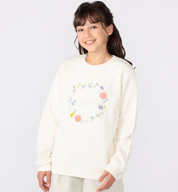 SHIPS KIDS「SHIPS KIDS:140～150cm / ミュージック フラワー スウェット」|スウェット・ジャージ|