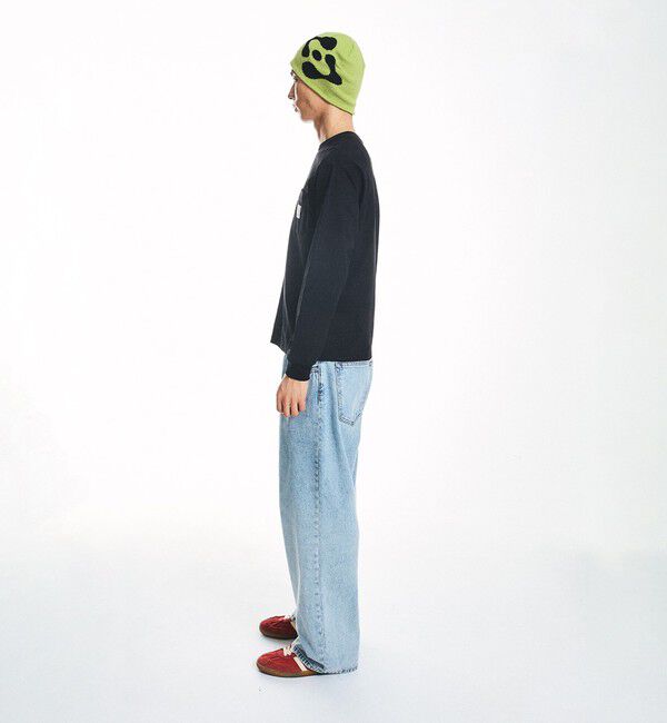 SHIPS「City Ambient Products: スクエアロゴ ポケット ロングスリーブ Tシャツ」|Tシャツ・カットソー|