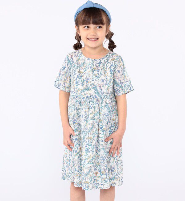 SHIPS KIDS「SHIPS KIDS:100～130cm / リバティ 半袖 ワンピース」|ワンピース|