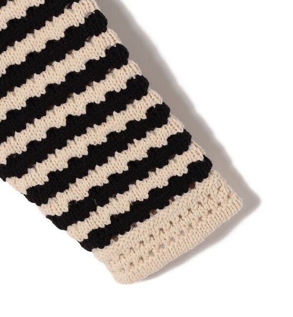 SHIPS Colors 「SHIPS Colors:〈手洗い可能〉柄編み ノーカラー ニット ジャケット」|カーディガン|