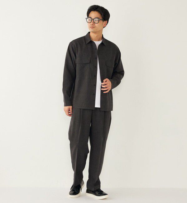 SHIPS Colors 「SHIPS Colors:〈洗濯機可能〉ウーリー イージー パンツ(セットアップ対応可能)」|スラックス|