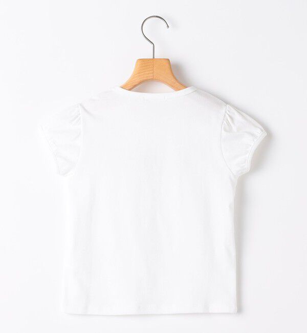 SHIPS KIDS「SHIPS KIDS:100～130cm / ガーリー 刺繍 ロゴ Tシャツ」|Tシャツ・カットソー|