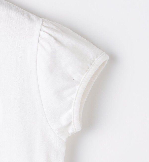 SHIPS KIDS「SHIPS KIDS:100～130cm / ガーリー 刺繍 ロゴ Tシャツ」|Tシャツ・カットソー|