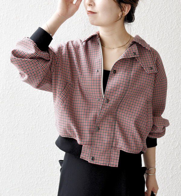 SHIPS any「SHIPS any: ガンクラブ チェック ハンティング ブルゾン」|ブルゾン・スタジャン|